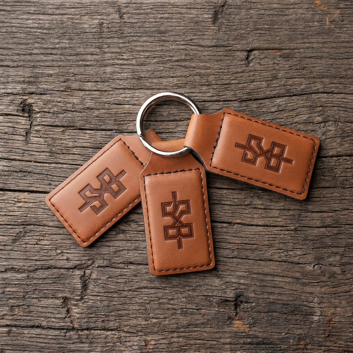 Engraved Leatherette Key Chains